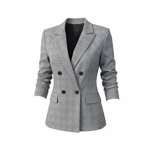 Alex Marie Classic Gray Checkered Blazer